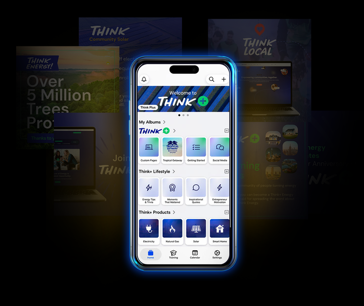 The Think Energy compliant growth platform shown on a phone